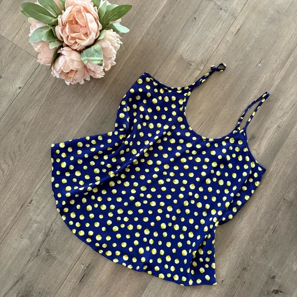 🦃5 for $25🦃 Apt 9 Blue & Yellow Moonlight Polka Dot Cami - Picture 1 of 5